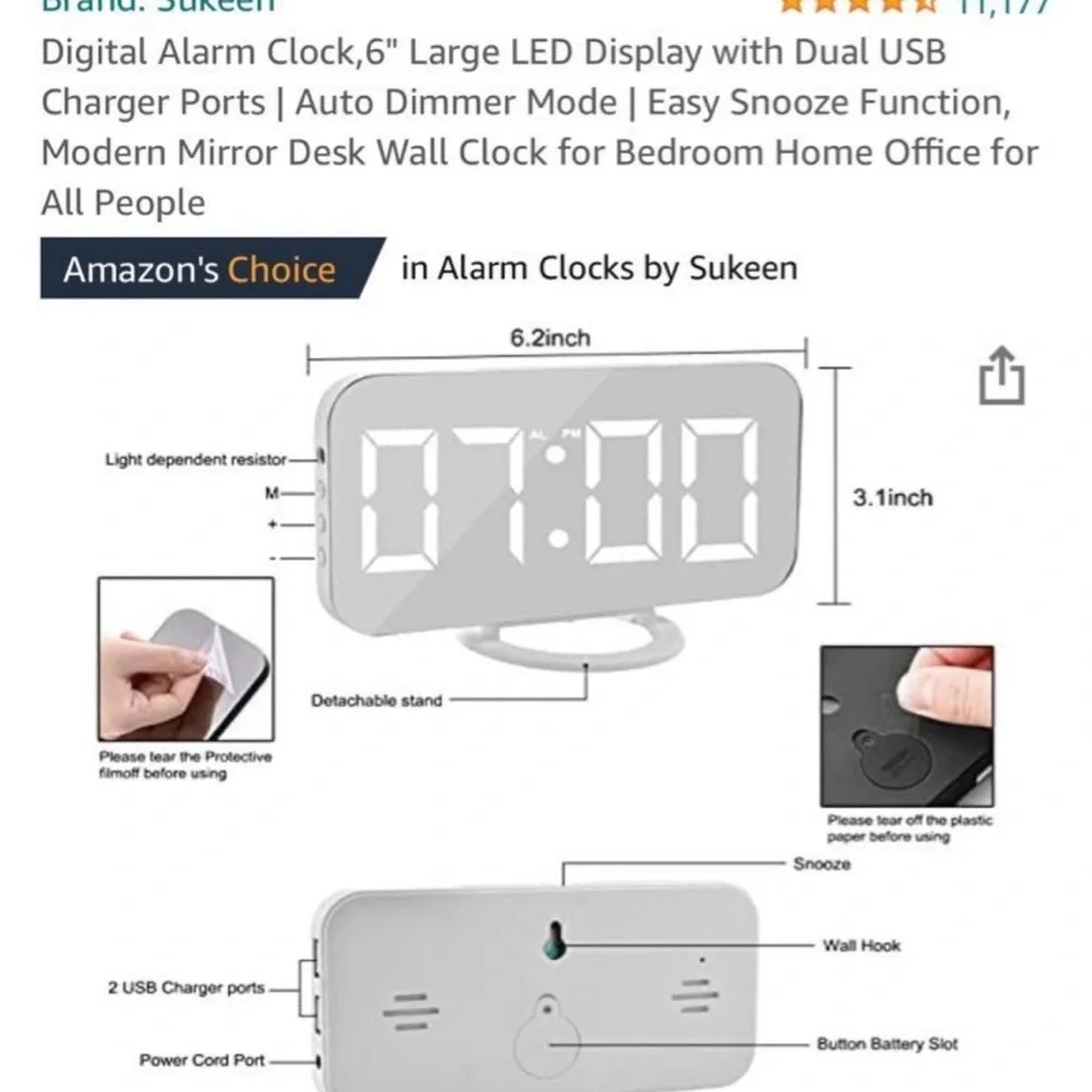 Digital clock / Alarm clock - Picture 6 of 6